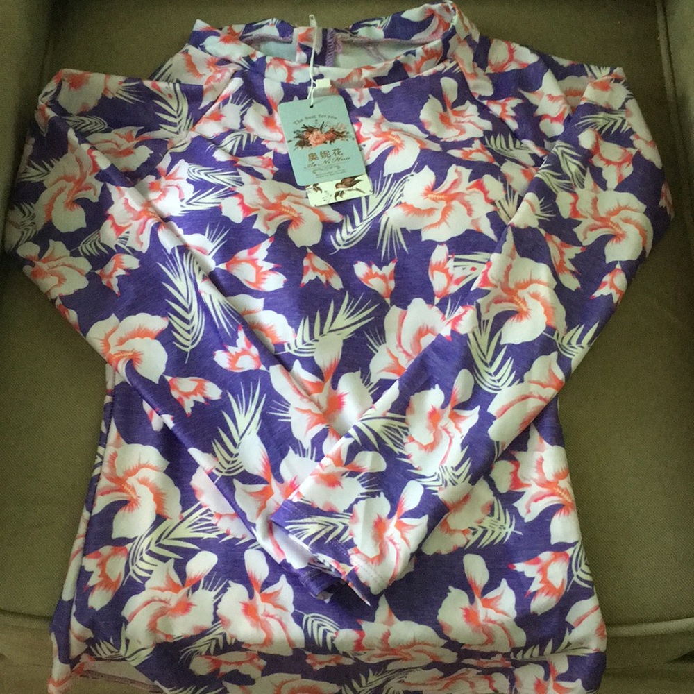 NWT – women's long sleeve one piece bathing suit